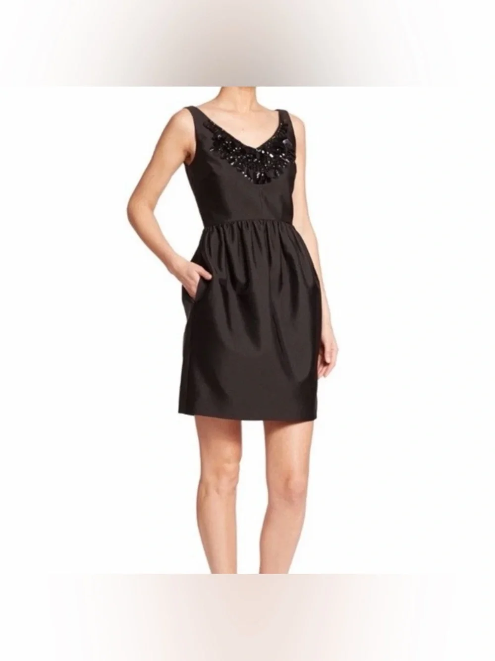 Kate Spade New York Black Embellished Cupcake Sleeveless Dress, NWOT, Size 0.